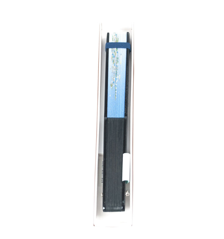 Butterfly Blue Folding Fan