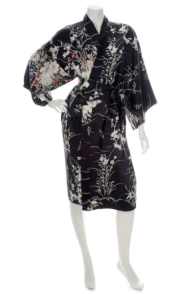 Hana krótkie jedwabne kimono