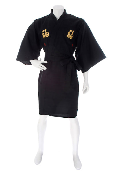 Szczęście Krótkie Haftowane Kimono