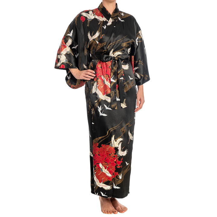 Jedwabne Kimono ŻURAW