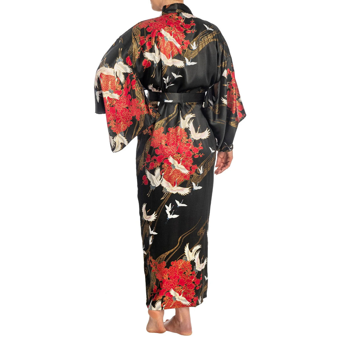 Jedwabne Kimono ŻURAW