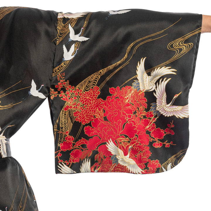 Jedwabne Kimono ŻURAW