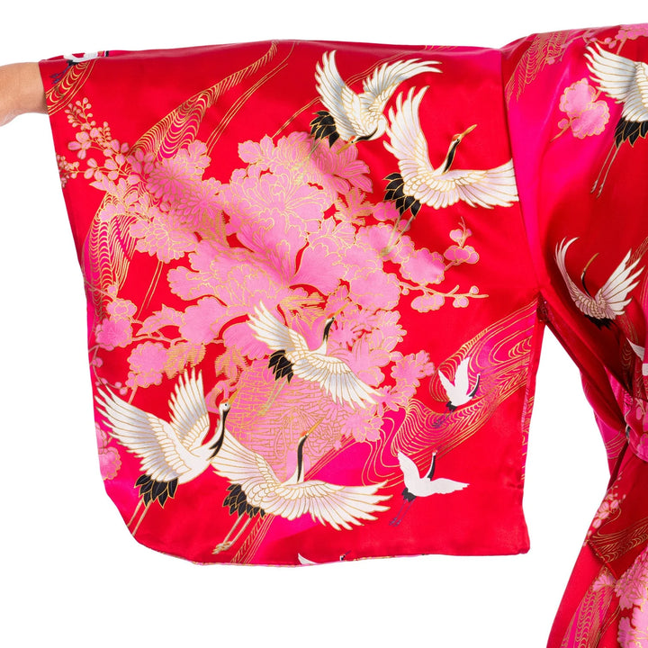 Jedwabne Kimono ŻURAW